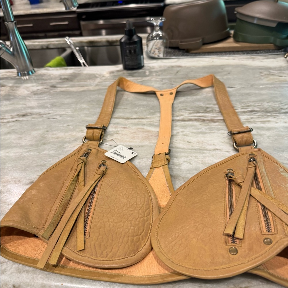 NWT FREE PEOPLE OLYMPIA GENUINE LEATHER HARNESS